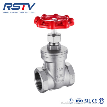 Válvula de gaveta com extremidades roscadas CF8 / CF8M de aço inoxidável